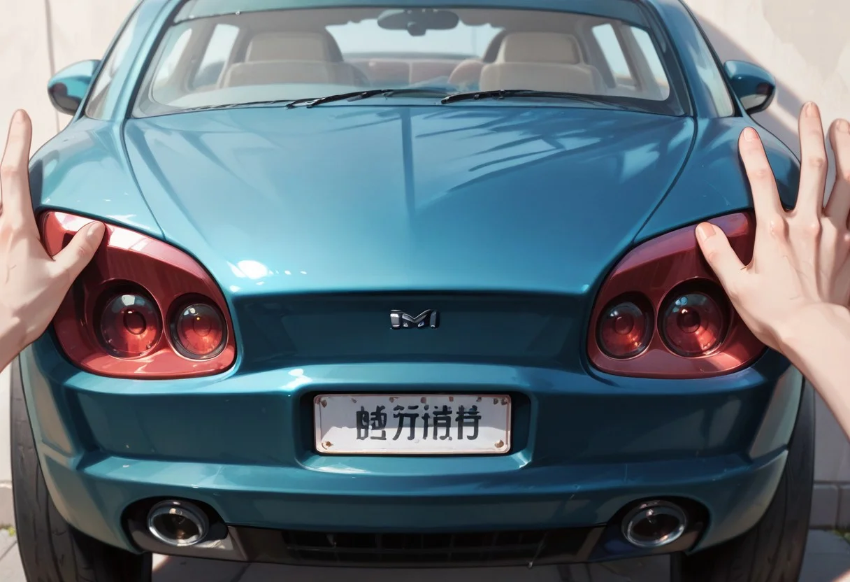 embedding:lazympos, povkabedon, car, view from behind, close-up, no humans, arms, still life