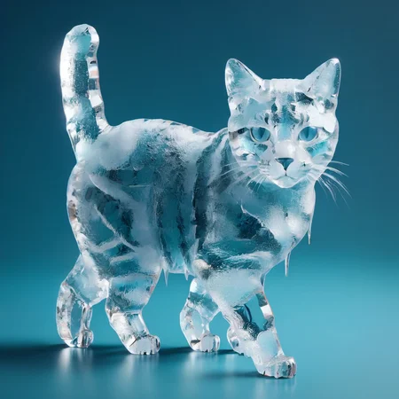 a cat,ice, <lora:Ice:1>