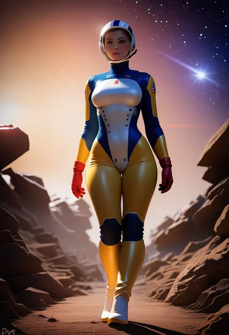 score_9, score_8_up, score_7_up,masterpiece, (high quality),(detailed background),highly detailed,ultra-detailed,source_anime,1girl, solo, standing, voluptuous, astronaut, shiny astronaut suit, confident expression, brown hair, ponytail, brown eyes, helmet, gloves, high-heeled boots, technology in background, floating in space, stars, galaxies, space debris, big ass,perfection,dim light, low light, dramatic light, partially covered in shadow, perfect body, nice body,depth of field, cinematic lighting, detailed clothes realistic,<lora:add-detail-xl:2>,Low-key lighting,<lora:hand 4:0.7>,<lora:curvature slider_last:8>,<lora:xl_more_art-full_v1:1>,<lora:Fant5yP0ny:0.8>
