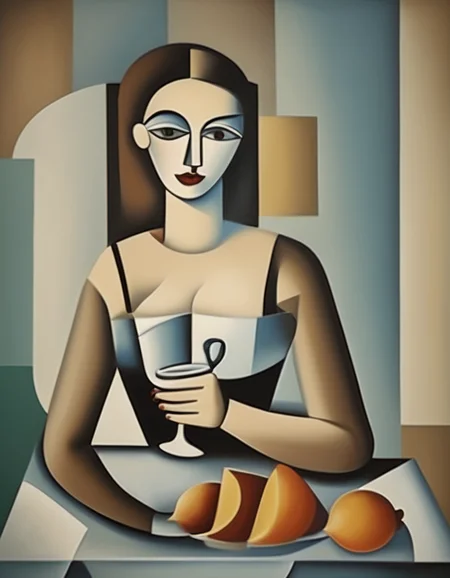 cinematic film still <lora:CivitAI_64_ALL:0.7> [X] Food photography style  CivitAI Fusion Style,a painting of a woman holding a cup, picasso style, cubist picasso, inspired by Picasso, inspired by Pablo Picasso, style of picasso, kiki picasso style, cubist style, picasso masterpiece, cubism style, inspired by Jean Metzinger, cubist, similar aesthetics to picasso, cubist painting, modern cubism . Appetizing, professional, culinary, high-resolution, commercial, highly detailed . shallow depth of field, vignette, highly detailed, high budget, bokeh, cinemascope, moody, epic, gorgeous, film grain, grainy