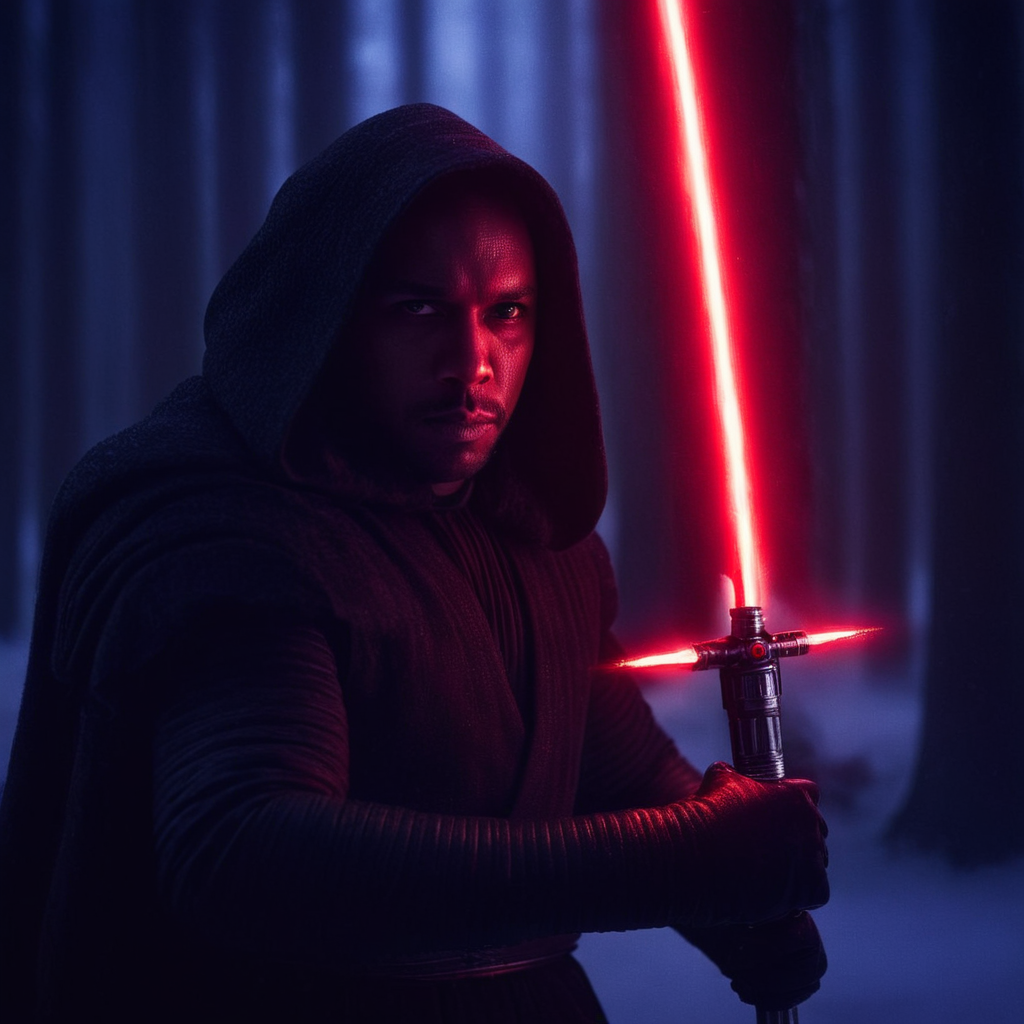cinematic film still of  <lora:Crossguard quillons_lightsaber:0.5>
In star wars universe a sith with Crossguard quillons_lightsaber in the dark star wars style
 <lora:star wars style:1>, shallow depth of field, vignette, highly detailed, high budget, bokeh, cinemascope, moody, epic, gorgeous, film grain, grainy