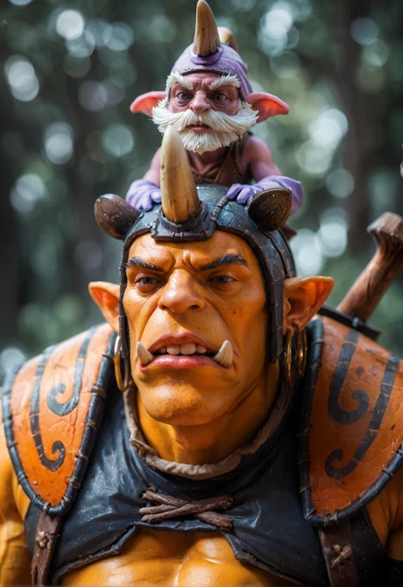 <lora:Alchemist_v2:0.75>alchemist_v2,
2boys, multiple boys,
black eyes,muscular, pectorals, muscular male, bara, single horn,colored skin, yellow skin, teeth, tusks, hoop earrings, armor, navel,horned helmet,
size difference,
purple skin, pointy ears,hat, facial hair,mustache, beard, gloves,, score_9, score_8_up, score_7_up, score_6_up, derpibooru_p_95,
detailed eyes, beautiful, detailed background, perfect eyes,
blur censor, blurry, blurry background, blurry foreground, bokeh, motion blur,
chromatic aberration, depth of field, figure, focused, focus
photography, realistic sun light and shadows, photorealism, UHD --ar 9:16 --style raw --stylize 700,
solo,
The background is a vibrant orange and yellow pattern with swirls and curves. The overall mood of the image is bold and striking.,