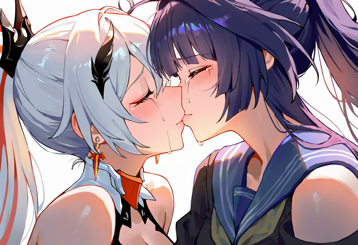 (very awa,masterpiece,best quality,year 2024,newest,highres,absurdres:1),
kiana kaslana \(herrscher of flamescion\),raiden mei,kiss,happy tears,portrait,yuri,last kiss,sad end,sunlight, <lora:noobaiXLNAIXL_epsilonPred11Version-lora:0.17>