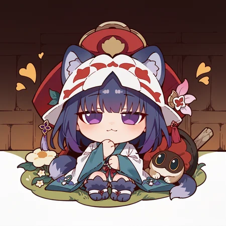 score_9, score_8_up, score_7_up, <lora:critterPickHonkaiStar_v10:1> hcrpick, animal, chibi, 1girl, Kamaitachi, animal ears, animal legs, thighhigh fur, tabi foot
<lora:V5.1_retrain:0.7>