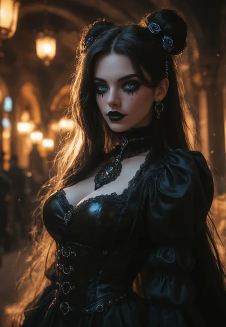 masterpiece, best quality, highly detailed, score_9, score_8_up, score_7_up, Expressiveh,
1girl, gothicstyle, (fully clothed), very long hair, gothic body armor, goth accessories, goth makeup, beautiful eyes, bright colors, high contrast, vivid lighting, rating_safe, BREAK, sapphire blue eyes,
<lora:Dynamic Poses:1>
<lora:detailed_notrigger:1>
(((full clothed))),