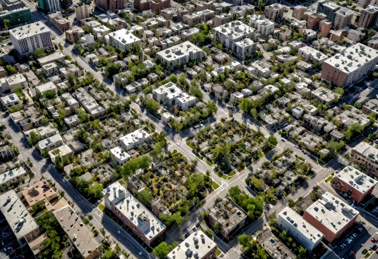 artaitwn, overhead view of downtown. Green zone planning project