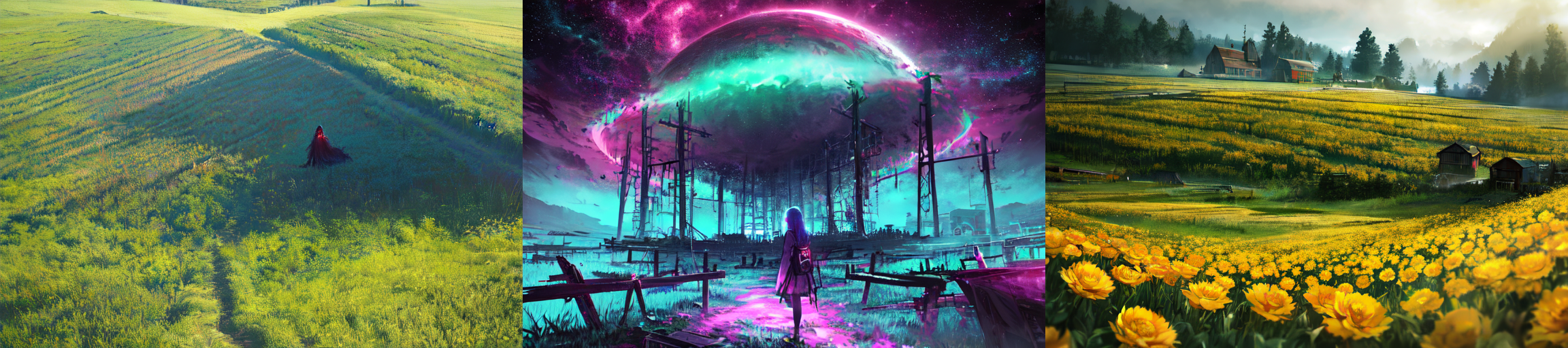 (otherworldly), highly insanely detailed, masterpiece, top quality, best quality, highres, 4k, 8k, RAW photo, (very aesthetic, beautiful and aesthetic), farm, fields, barn, fence, fantfa, <lora:FantasyFarm-10:0.8>, 
1girl, 
(__lazy-wildcards/char/haircolor__), 
(__lazy-wildcards/dataset/background-color__),âââ