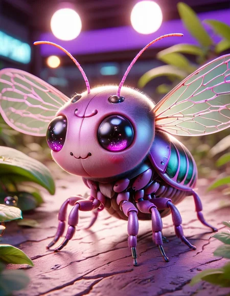 cyberpunk insect, scifi, 1980s, retro fabric, neon colored Neon Mauve outline, cyborg, RAW photo, subject, 8k uhd, dslr, soft lighting, high quality, film grain, Fujifilm XT3 <lora:ral-smolinzect:1> ral-smolinzect