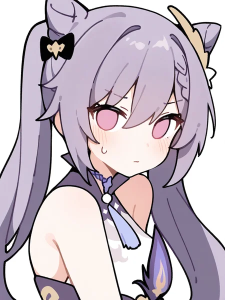 ,1girl,solo,white background,simple background,,keqing \(genshin impact\),<lora:RR:1>, masterpiece, best quality, very aesthetic, absurdres