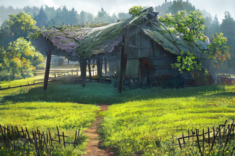 (otherworldly), highly insanely detailed, masterpiece, top quality, best quality, highres, 4k, 8k, RAW photo, (very aesthetic, beautiful and aesthetic), farm, fields, barn, fence, fantfa, <lora:FantasyFarm-10:1>, 
1girl, 
(light black hair ,streaked hair,multi_color_hair,multicolored hair,multi colored hair), 
(pure orange background,transparent background),âââ