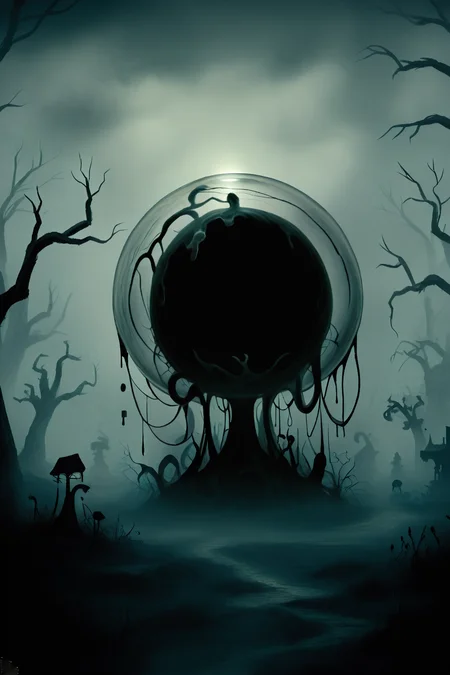 <lora:DonMGl00myN1gh7m4r3XL:1> DonMGl00myN1gh7m4r3XL, Dark, Cimmerian, Crepuscular, Dim, Dreary, Dusky, Eerie, Funereal, Gloomy, Murky, Obscure, Opaque, Penumbra, Sombre, Shadowy, Shady, Somber, Stygian, Tenebrous, Twilight, Umbral, score_9, score_8_up, score_7_up, score_6_up, score_5_up, score_4_up, <lora:wizardslimev15-t:1> wizardslimus, slime skin, transparent head, transparent body, transparent hair, transparent face, transparent, slime girl, <lora:030483P:0.8> 030483P, woman, 24 years old, <lora:Breast Slider - Pony_alpha1.0_rank4_noxattn_last:0.4>, <lora:GRIM_v1:1> greyscale, monochrome, limited palette, horror (theme), eldritch abomination, chaotic, silhouette,