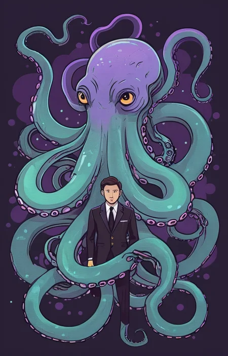 masterpiece,best quality,<lora:tbh30-sdxl:0.9>,illustration,tentacles,csulu, animals