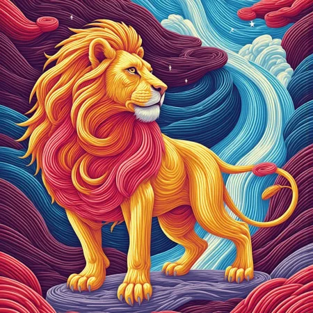<lora:nule-flux-lora-E4.safetensors:1> nule style
In the heart of a vivid dreamscape, a lion with a mane of blazing pink stands regally, its eyes reflecting the intensity of its surroundings. The lion's muscular form is rendered with sharp contrasts, its golden fur catching the light and casting deep, dramatic shadows. The pink mane, a riot of vibrant hues, stands out against the royal blue of the lion’s body, creating a striking visual tension.
Behind the lion, the sky is a tapestry of glowing, ethereal stars that seem to dance and shimmer. The colors of the stars range from deep purples to bright whites, adding a sense of magic and wonder. A mystical waterfall cascades from a cliff in the distance, its waters a mesmerizing blend of cobalt and azure. The waterfall’s spray catches the light, creating a spectrum of colors that add to the scene’s enchantment.
The setting sun bathes the entire scene in a warm, golden glow, casting long shadows and highlighting the lion’s majestic silhouette. The interplay of light and shadow emphasizes the depth and dimension of the landscape, drawing the viewer’s eye to the lion’s powerful presence. The vivid colors and sharp contrasts not only elevate the mood but also immerse the viewer in a world of whimsical elegance and royal grace.