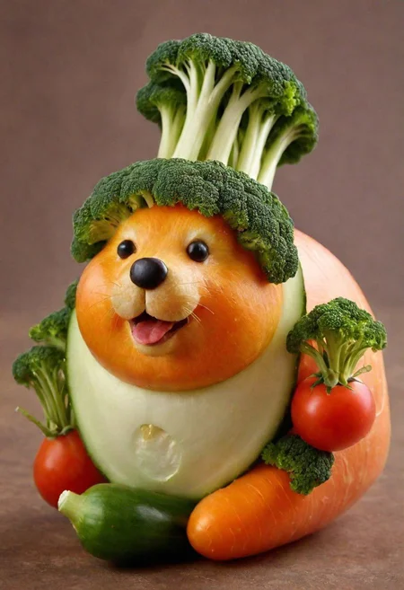 hamster made of vegetables