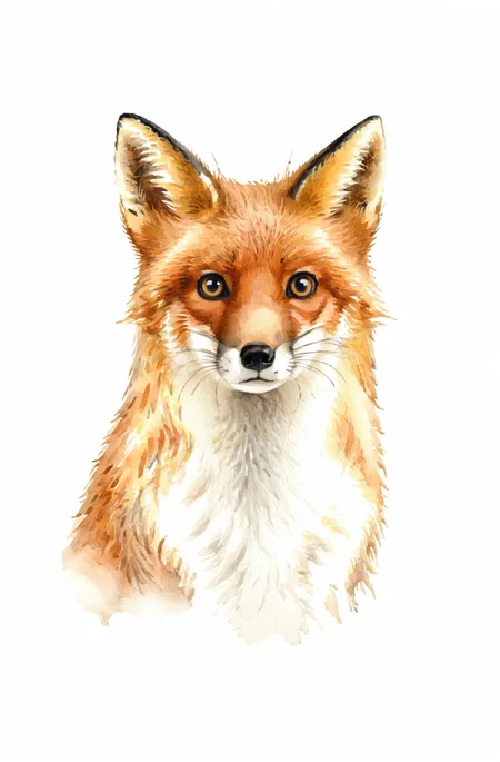 <lora:æ°´å½©:0.7>,fox,cute,no humans,white background,animal,simple background,watercolor_(medium),, masterpiece, best quality,