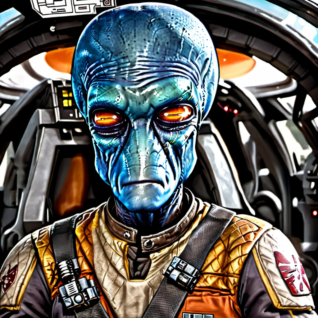 comic a male duros alien dressed like an X-wing pilot <lora:duros_alpha2-000006:1> . graphic illustration, comic art, graphic novel art, vibrant, highly detailed