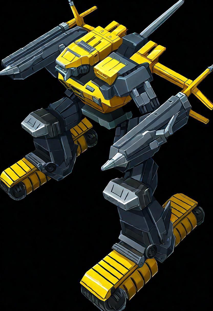 ncrender of a mecha road roller da!,simple background,black background