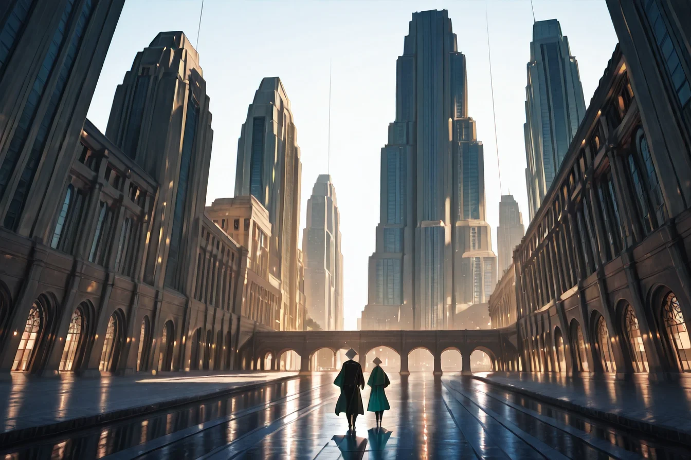 8K, In'ei, chiaroscuro, volumetric lighting, perfect depth of field shot, beautiful, sharp focus, crisp details, subsurface scattering and reflections, photographic realism, bright vivid colors, 8K CGI render,
<lora:Art_Deco_(Architecture)_(Illustrious)_(AD):1> Art Deco, building, city, <lora:3dSliderPony_v10:1> <lora:NOOB_vp1_detailer_by_volnovik_v1:1> <lora:color_model:1> colorfantasystyle, landscape, <lora:more_details:0.8> <lora:NTR_MIX_4.0_LORA:1>
skyscrapers, idealistic skyscraper, scenery, dutch angle, limestone and bronze, art deco architectural masterpiece,
BREAK zPDXL, Smooth Quality,