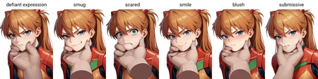 score_9, score_8_up, score_7_up, score_6_up, score_5_up, score_4_up, BREAK, source_anime,
chin grab, 1girl,  asuka langley, red plug suit, looking at viewer, defiant expression, upper body,
1boy, disembodied limb, disembodied arm,
white background   <lora:VillainousFaceHoldXLv2:1>