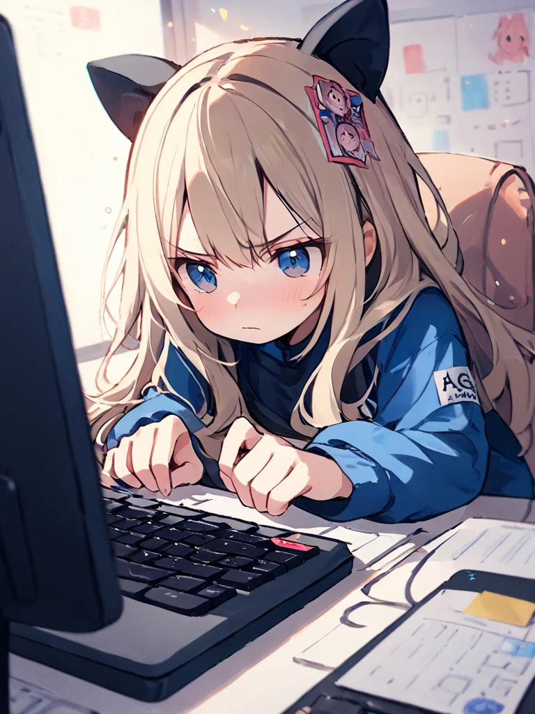 (\da gong ren\),Alice,computer,<lora:dagongrenx_xl:1>,keyboard \(computer\)