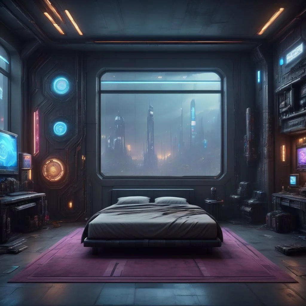 <lora:indoorsXL_V1.0-000010:0.8>,bck,interior design,cyberpunk theme,(photorealistic:1.2),bed room, lumenarium, fantasy setting