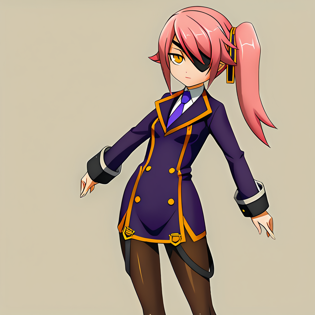 anime artwork illustrating Konoe_Ayatsuki_Mercury \(XB\), 1girl, solo, yellow eyes, long hair, skirt, simple background, breasts, small breasts, pink hair, pantyhose, uniform\(XB\), side ponytail,eyepatch. created by japanese anime studio. highly emotional. best quality, high resolution, Konoe_Ayatsuki_Mercury \(XB\), 1girl, solo, yellow eyes, long hair, skirt, simple background, breasts, small breasts, pink hair, pantyhose, uniform\(XB\), side ponytail,eyepatch, highly detailed, sublime, sharp focus, candid, extremely cute, cinematic, elegant