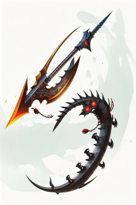 Shengbiao - A type of Chinese halberd that featured a hook at the end of the blade, Realistic looking weapon, MagicItem_v1,