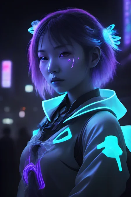 <lora:PE_SpectralStyle:1> PESpectral,glow,neon
cyberpunk girl,tokyo,sci-fi,future