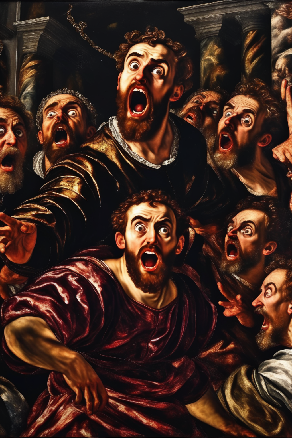 <lora:Tintoretto Style:1>Tintoretto Style - Tintoretto painting of a YouTube reaction video