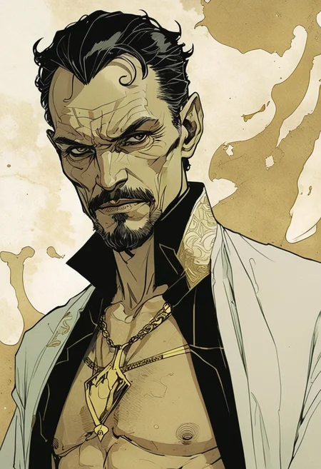 Ra's al Ghul art by Loose Gestural and kaethe butcher.