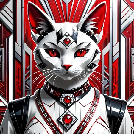 masterpiece,high resolution,
 ,<lora:art_deco-v4-xl-8:0.8>,
,art deco,artdeco_v4,
3d,poster,cat,cyberpunk,red and white