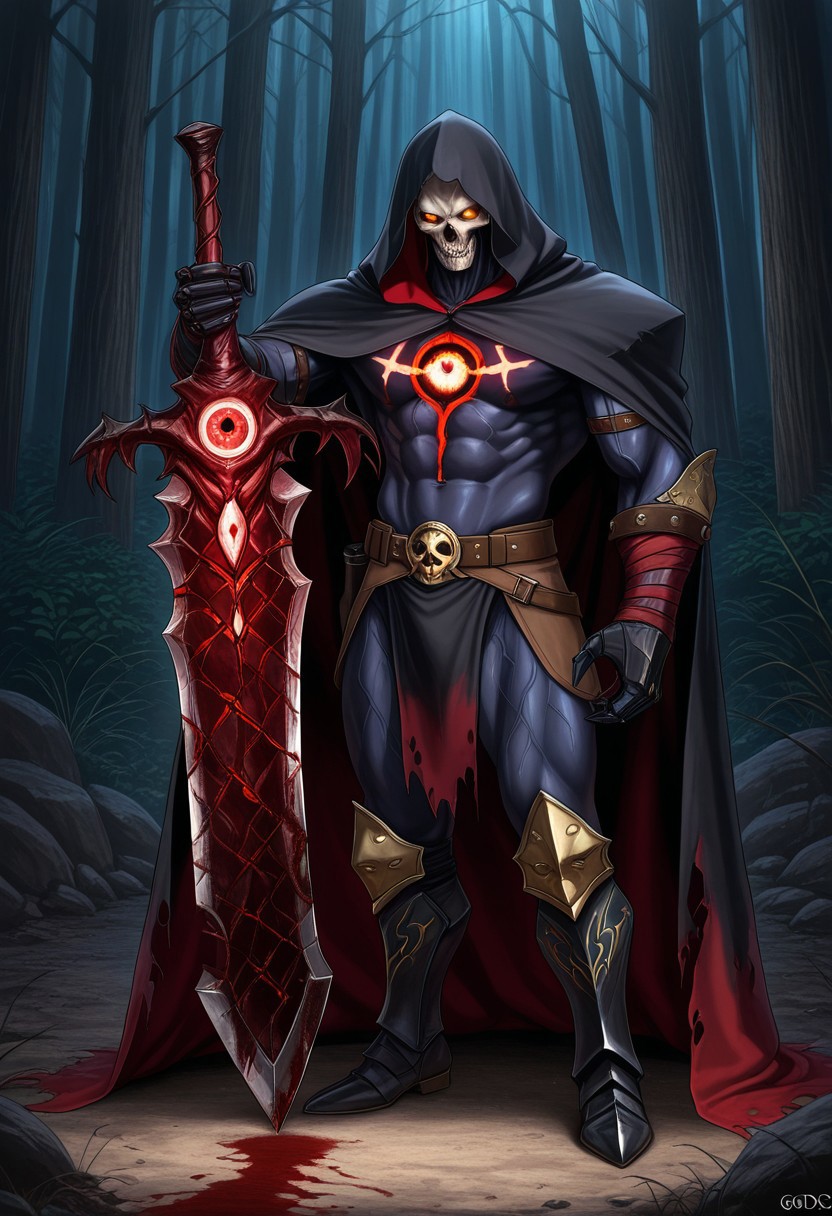 MASTERPIECE, AMAZING QUALITY, NO HUMANS, G0DSW0RD, CURSED SWORD, BLOODY