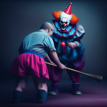 clown spanking