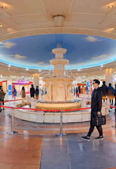 masterpiece, best quality, very aesthetic, absurdres,
1girl, solo, glasses, black hair, long hair, black hoodie, black bag, pants, smile, looking at another, walking, solo focus,
izuminohiroba, real world location, scenery, sky, multiple boys, 6+boys, cloud, vanishing point, multiple girls, fountain, ceiling, tile floor
<lora:izuminohiroba_SDXL_V1:1>