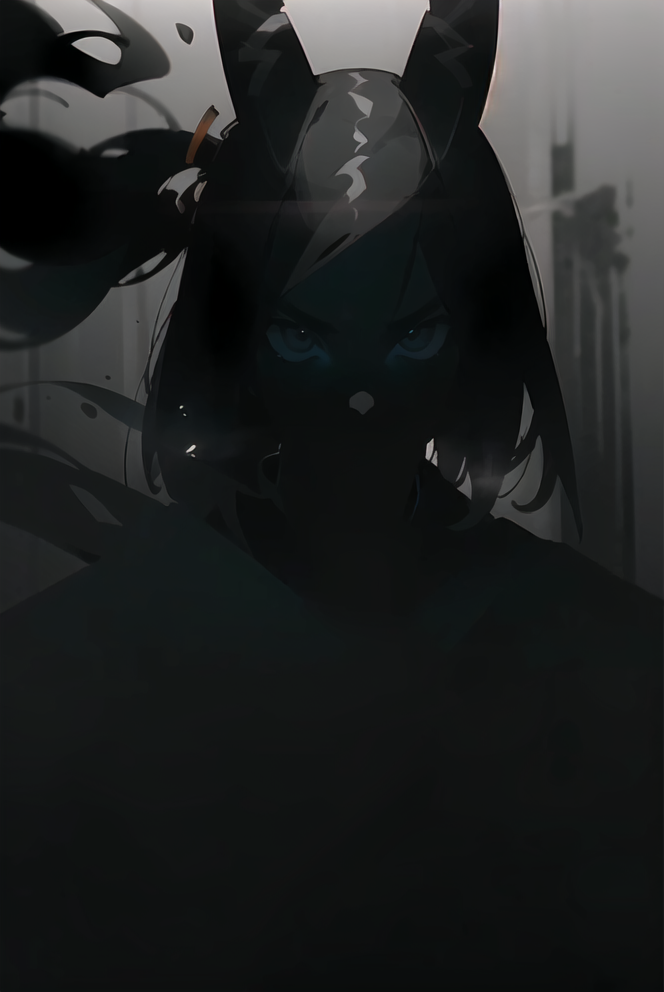 (black&white:1.2), desaturate, desaturated, black and white, perfect illustration, high contrast, dark, samurai, silhouette, samurai hat, fog, mysterious, upper body,  Style-DoF,  <lora:spotlight:0.6>, <lora:epi_noiseoffset2:0.6>, <lora:filmgrain_slider_v1:3>, <lora:fantasyV1.1:0.25>, high detailed, high quality, masterpiece, perfect, intricate detailes