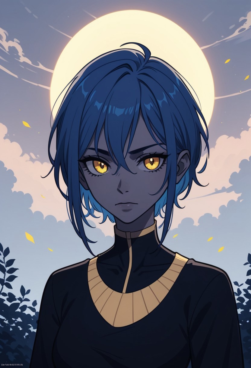 (score_9, score_8_up, score_7_up), best quality, dramatic lighting, ultra-detailed, very aesthetic, intricate details, solo, Bluetail with sky-blue white and light-yellow color palette
, outdoors
 <lora:InvaderDarling_PonyXL_Style:0.9>