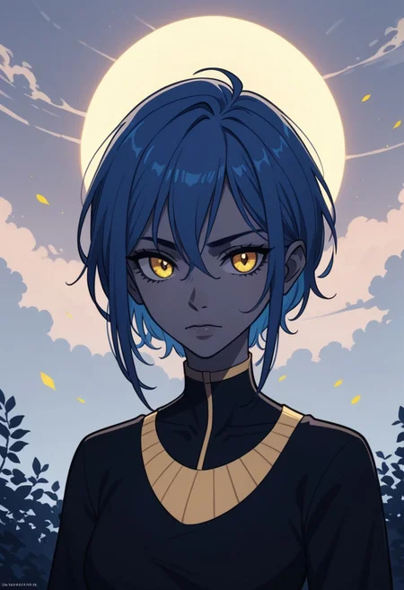 (score_9, score_8_up, score_7_up), best quality, dramatic lighting, ultra-detailed, very aesthetic, intricate details, solo, Bluetail with sky-blue white and light-yellow color palette
, outdoors
 <lora:InvaderDarling_PonyXL_Style:0.9>