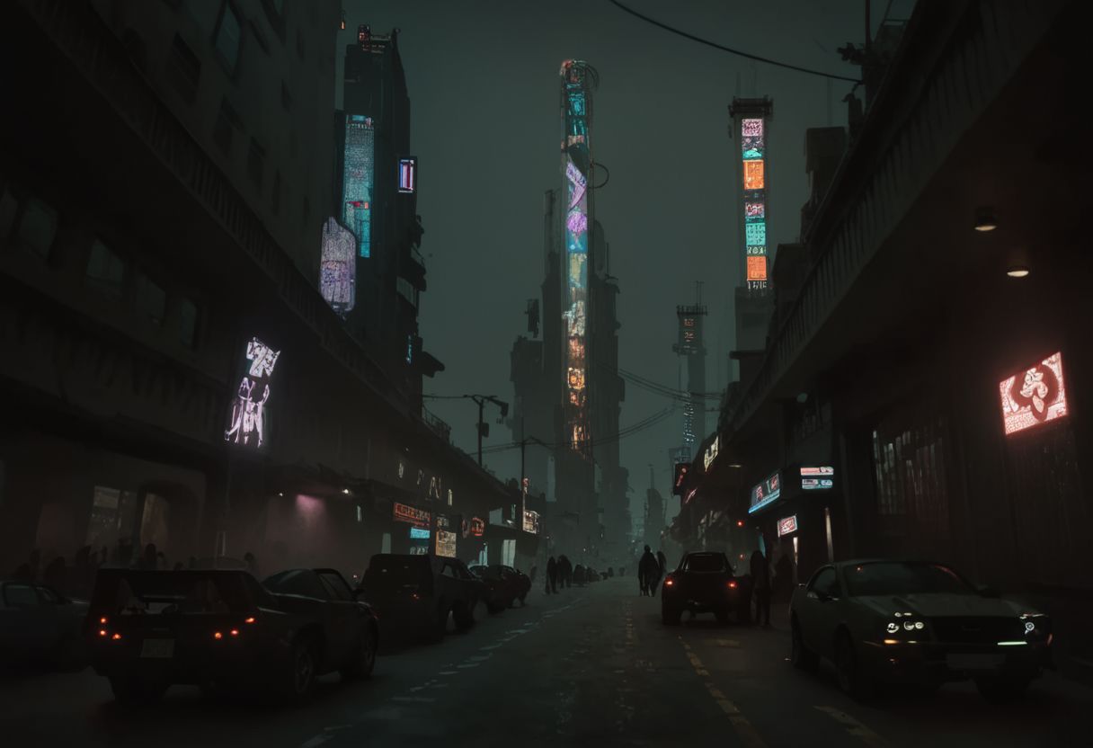 score_9, score_8_up,score_7_up, score_6_up, score_5_up, score_4_up,
no humans, outdoors, cyberpunk busy city street, crowded, blurry pedestrians, cars on the road, day time, bright sun, vivid light, neon signs, hologram signs, tall buildings,
BREAK, aesthetic, wallpaper, high quality, upper body, bright colors, high contrast, dark background, vivid lighting,