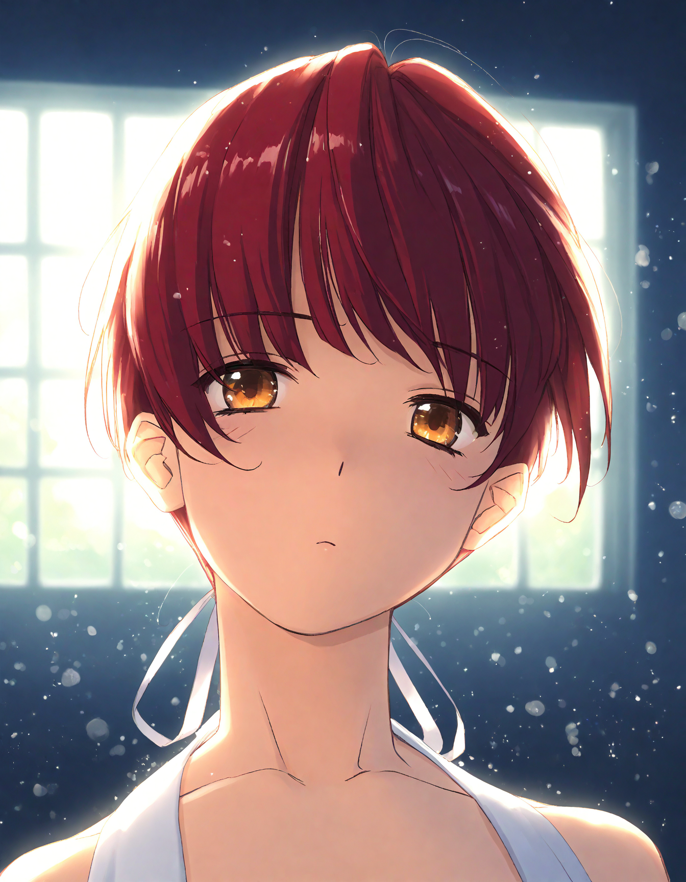score_9, score_8_up, score_7_up, masterpiece, best quality, absurdres, official art, official style, (anime coloring, anime screencap, megami magazine, flat color:1.3), zPDXL2, zPDXLxxx,
<lora:Tsuina Style Pony_epoch_10:1.0>, tsuina_style
(cute face, beautiful face, detailed face, perfect face:1.3), 
dim lighting, light particles, dramatic lighting, bokeh, volumetric lighting, double exposure, 
rating_safe, standing, indoors, (portrait:1.3),