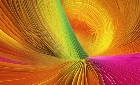 Abstract style score_9,score_8_up,score_7_up,  .,, <lora:a1bs2trac1t:1>,a1bs2trac1t,generative art,raytraced image,glowing,scenery,3d render,color field,ambient occlusion render,geometric abstract art,abstract painting,computer graphics,abstract art,fractals,, Happiness: Yellow, orange, pink, bright green . Non-representational, colors and shapes, expression of feelings, imaginative, highly detailed