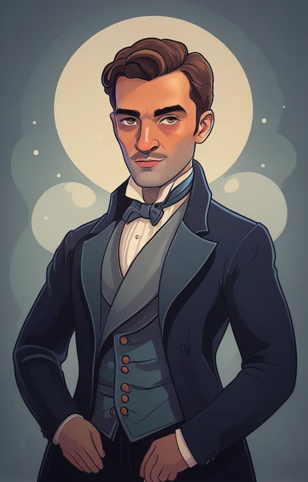 masterpiece,best quality,<lora:tbh30-sdxl:0.9>,illustration, portrait of noble man