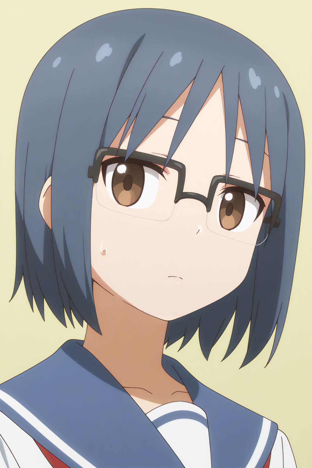 anime coloring, Aoi Satou, glasses <lora:NinKoro_-_Aoi_Satou_-_illustrious:0.8>
