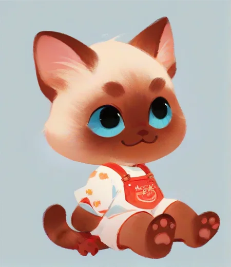 score_9, score_8_up, score_7_up, score_6_up, vintage style, siamese cat, simple background, sitting, chibi, <lora:Pikaole_pXL:0.8>, pikaole, <lora:CareBearPD:0.6>