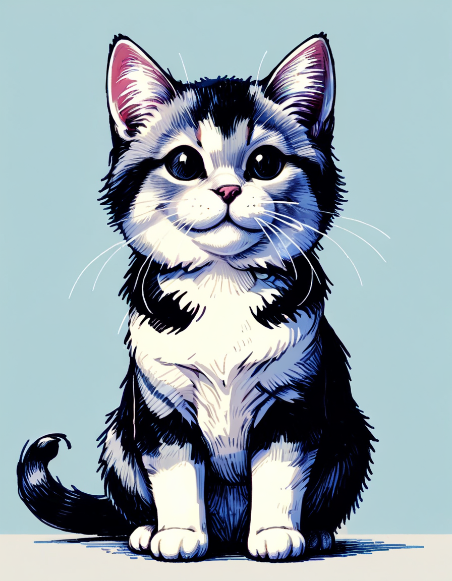 cat, made of ral-fltpn <lora:ral-fltpn:1>