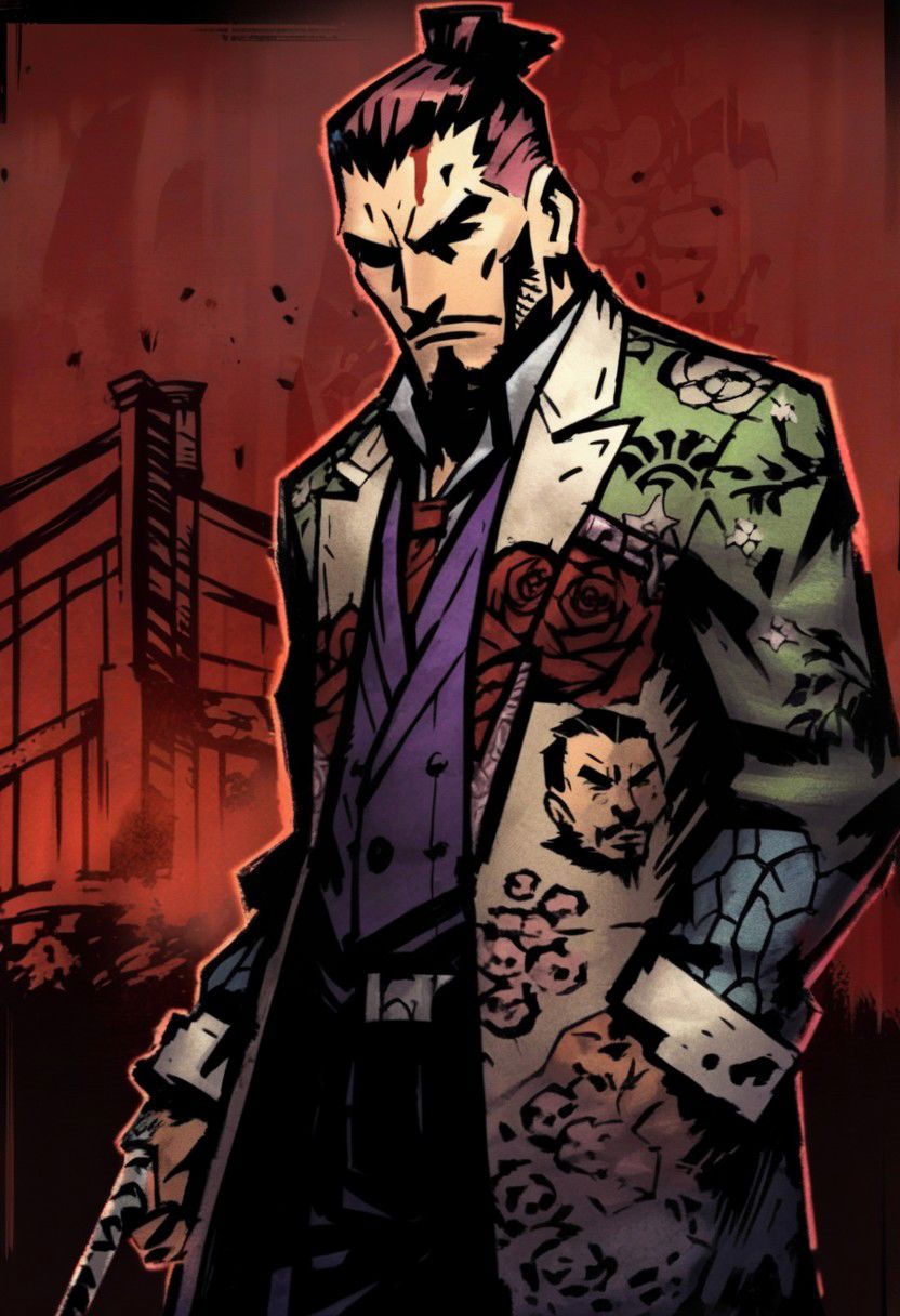comicish artwork in dgst artstyle, yakuza