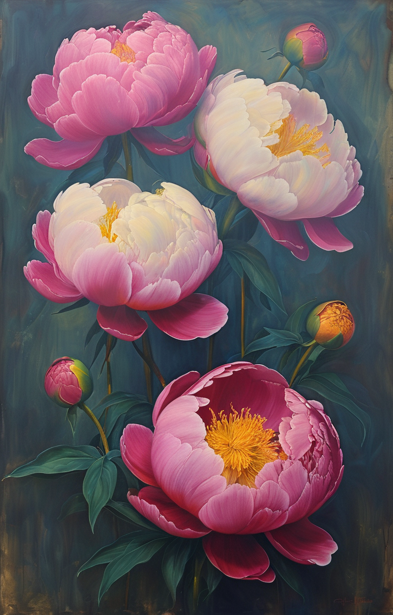 masterpiece,best quality,<lora:tbh222-sdxl:0.9>,illustration,style of Ronnie Landfield decaying peonies