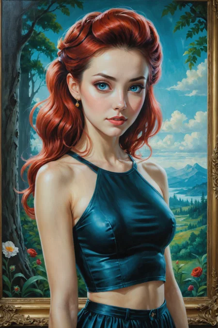 8k oil painting <lora:oil_painting_envy_anime:0.60> by ((( Lori Earley ) and Natalia Rak ) and Mab Graves ) and Pascale Campion , cute 18 year old woman, clothed, muscular , <lora:more_art:0.30> <lora:midjourney:-0.15> <lora:RMSDXL_Enhance:0.50> <lora:RMSDXL_Creative:0.50> <lora:RMSDXL_Photo:0.50> <lora:RMSDXL_Darkness_Cinema:0.50> <lora:clothing_slider:2.00> <lora:great_lighting:1.50> <lora:aesthetic:1.50> <lora:photorealistic_portrait:1.50> <lora:extremely_detailed:1.50> <lora:dpo:0.25>