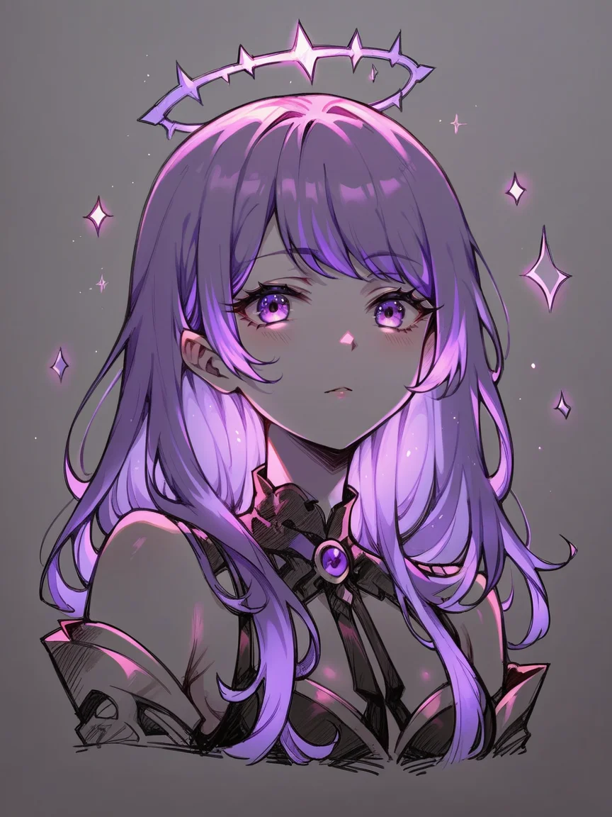 score_9, score_8_up, score_7_up, score_6_up,  <lora:c0l0urgl0wXLP:1> c0l0urgl0w, 1girl, long hair, purple