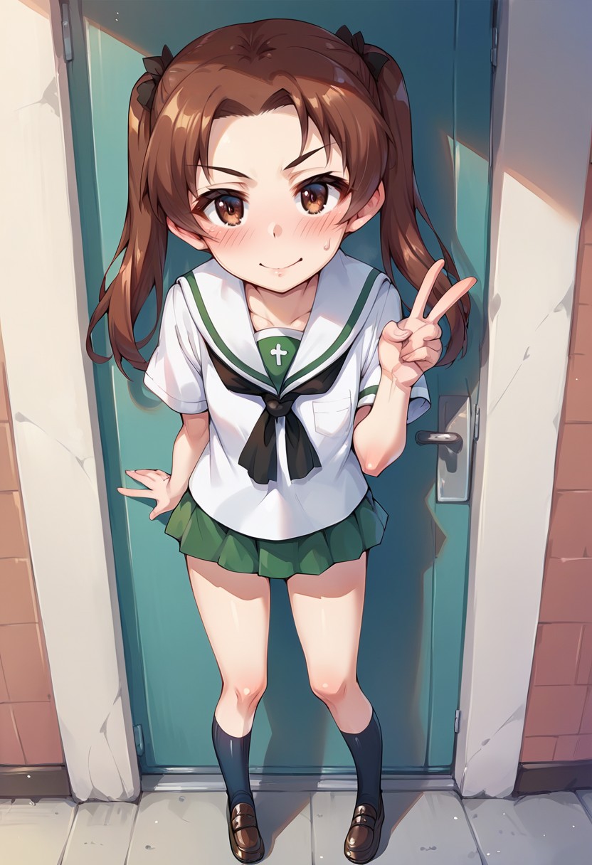 score_9, score_8_up, score_7_up, score_6_up, source_anime
1girl, kadotani anzu, girls und panzer, blush, ooarai school uniform, socks, loafers, small breasts
standing, peace sign
<lora:Pony_KadotaniAnzu_1t:0.8>