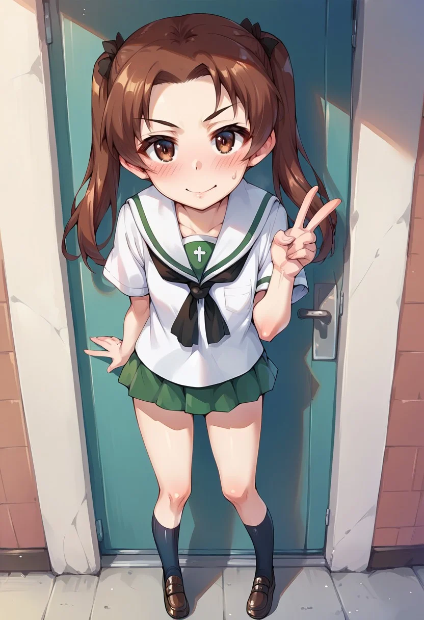 score_9, score_8_up, score_7_up, score_6_up, source_anime
1girl, kadotani anzu, girls und panzer, blush, ooarai school uniform, socks, loafers, small breasts
standing, peace sign
<lora:Pony_KadotaniAnzu_1t:0.8>
